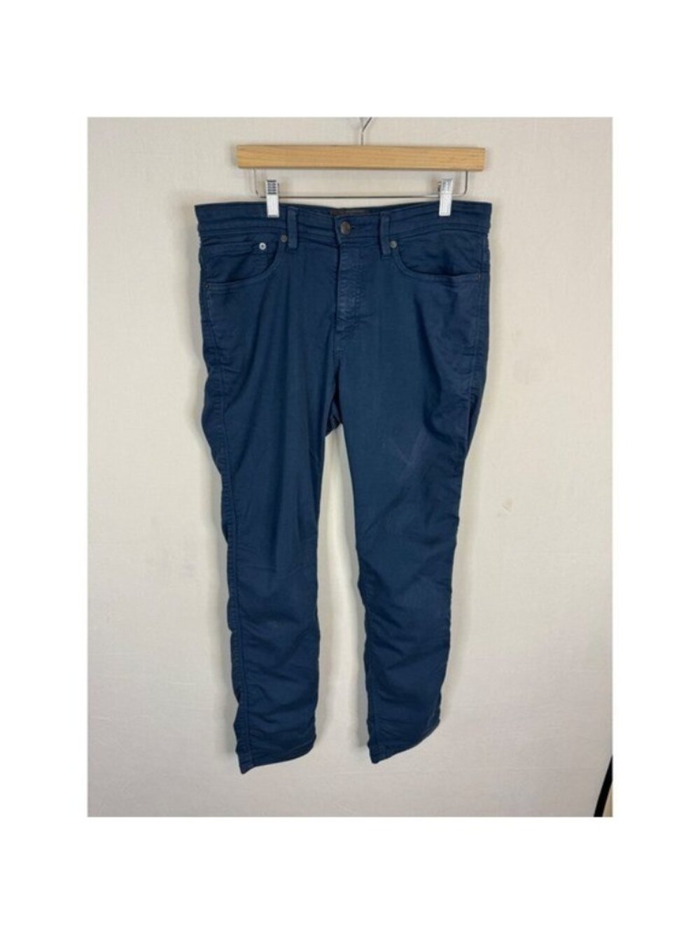 DU/ER N2X Slim Fit Performance Pants Navy Blue 33x30 Stretch Tencel Mens